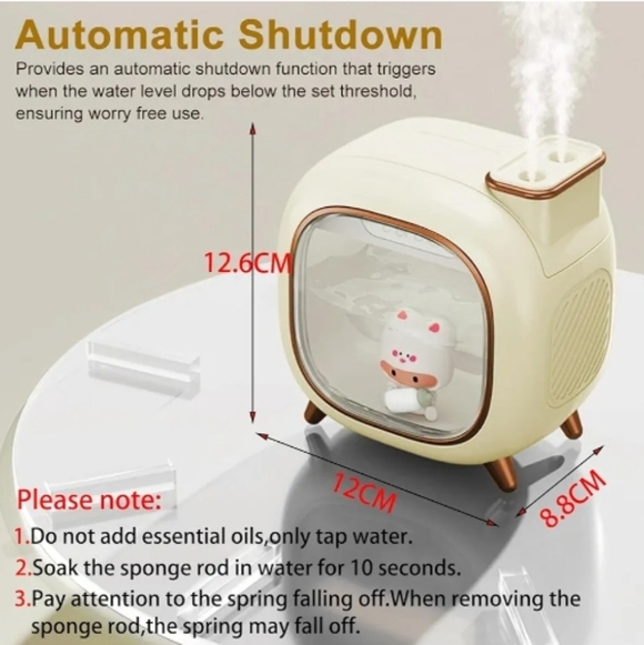 Beige Like New Humidifier Night Light with Cute Figurine - Picture 9 of 10